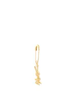Gold-Tone Silver Inflatable Bunny Earring