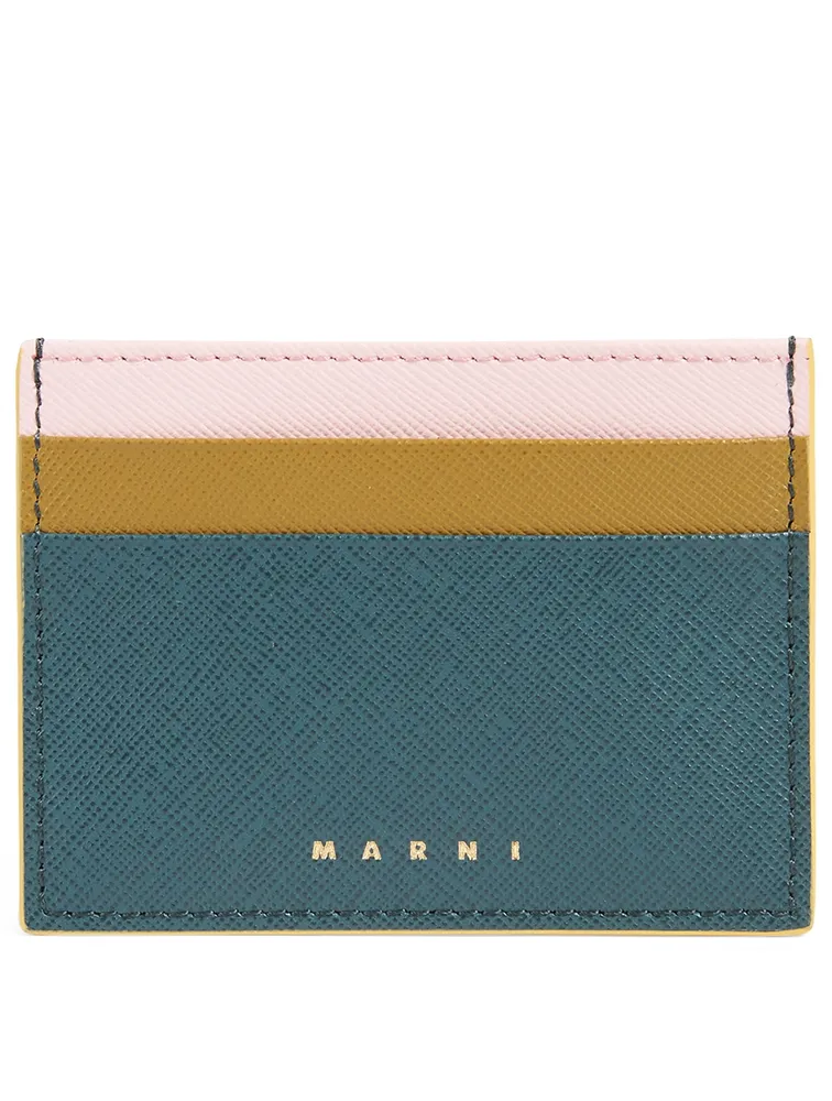 Vanitosi Colourblock Saffiano Leather Card Holder