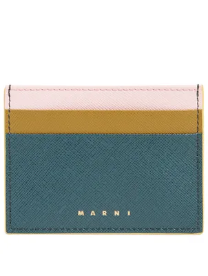 Vanitosi Colourblock Saffiano Leather Card Holder