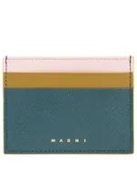 Vanitosi Colourblock Saffiano Leather Card Holder