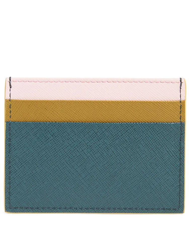 Vanitosi Colourblock Saffiano Leather Card Holder