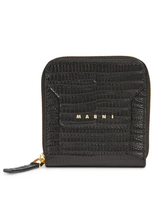 Vanitosi Croc-Embossed Zip-Around Wallet