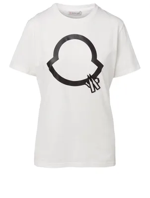 Cotton T-Shirt With Beaded Logo