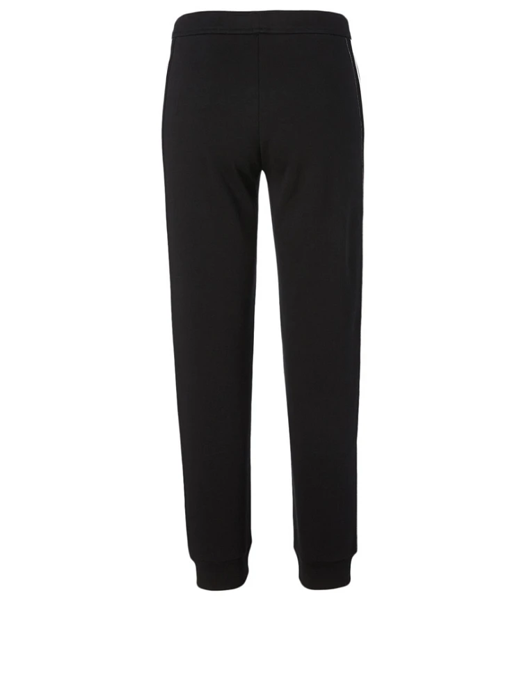 Cotton-Blend Jogger Pants With Stripe