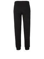 Cotton-Blend Jogger Pants With Stripe