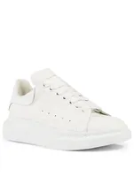Oversized Leather Sneakers With Glow The Dark Splatter