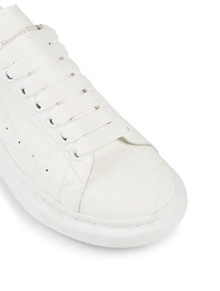 Oversized Leather Sneakers With Glow The Dark Splatter