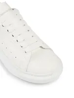Oversized Leather Sneakers With Glow The Dark Splatter