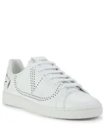 Backnet Perforated Leather Sneakers