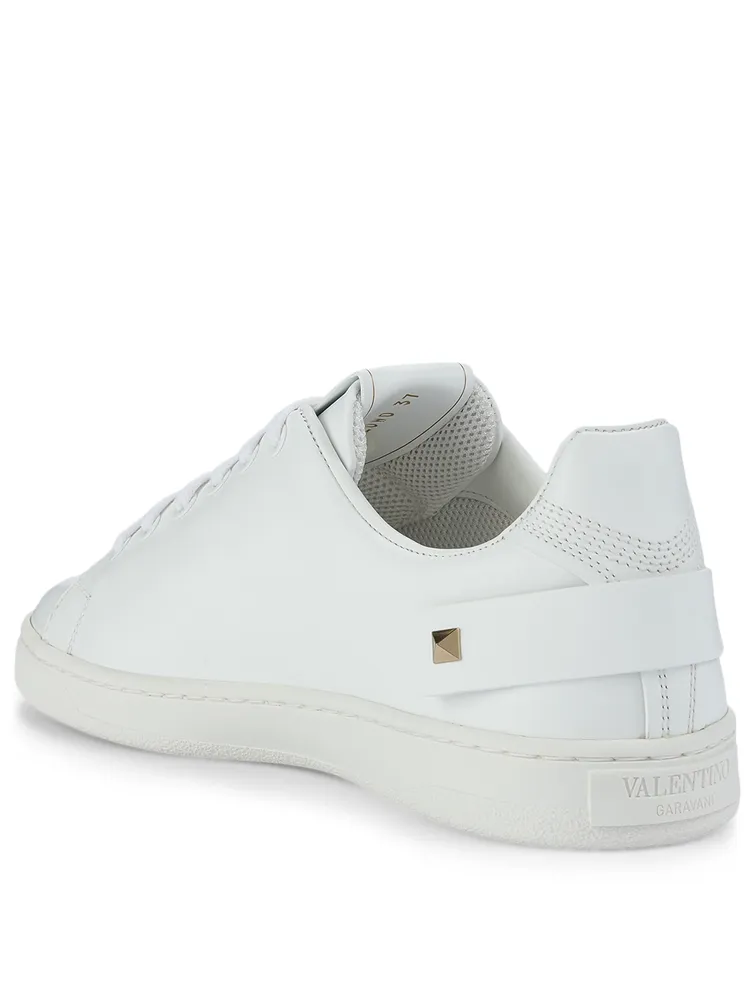 Backnet Perforated Leather Sneakers
