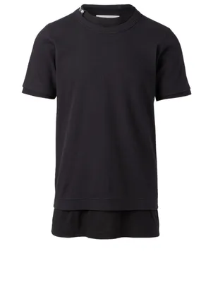 Cotton T-Shirt With Zipper