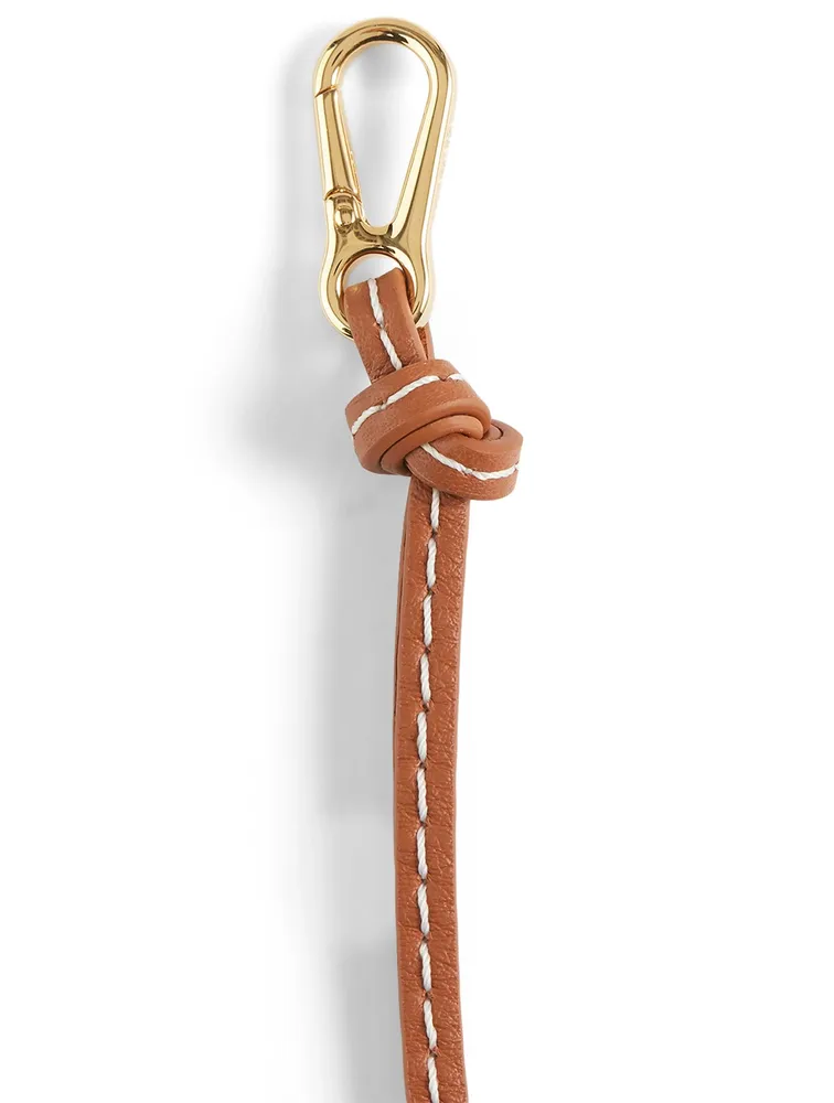 Leather Strap Bracelet With Anagram Charm