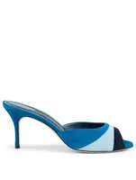 Apoyo Suede Heeled Mule Sandals