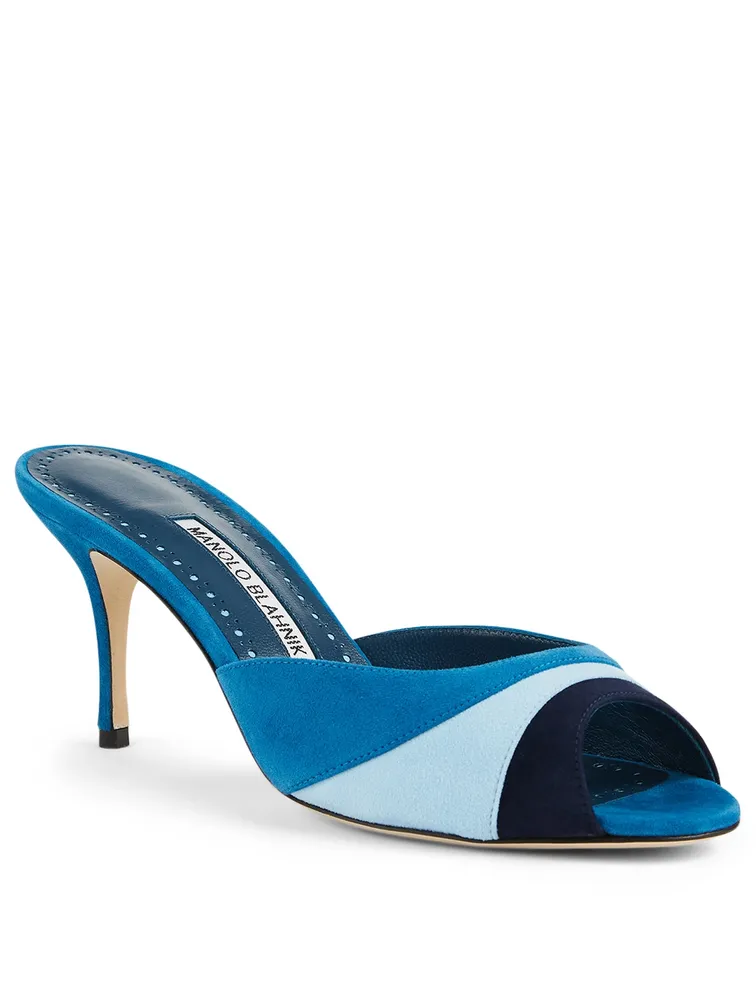 Apoyo Suede Heeled Mule Sandals