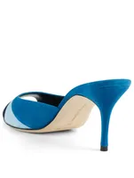 Apoyo Suede Heeled Mule Sandals
