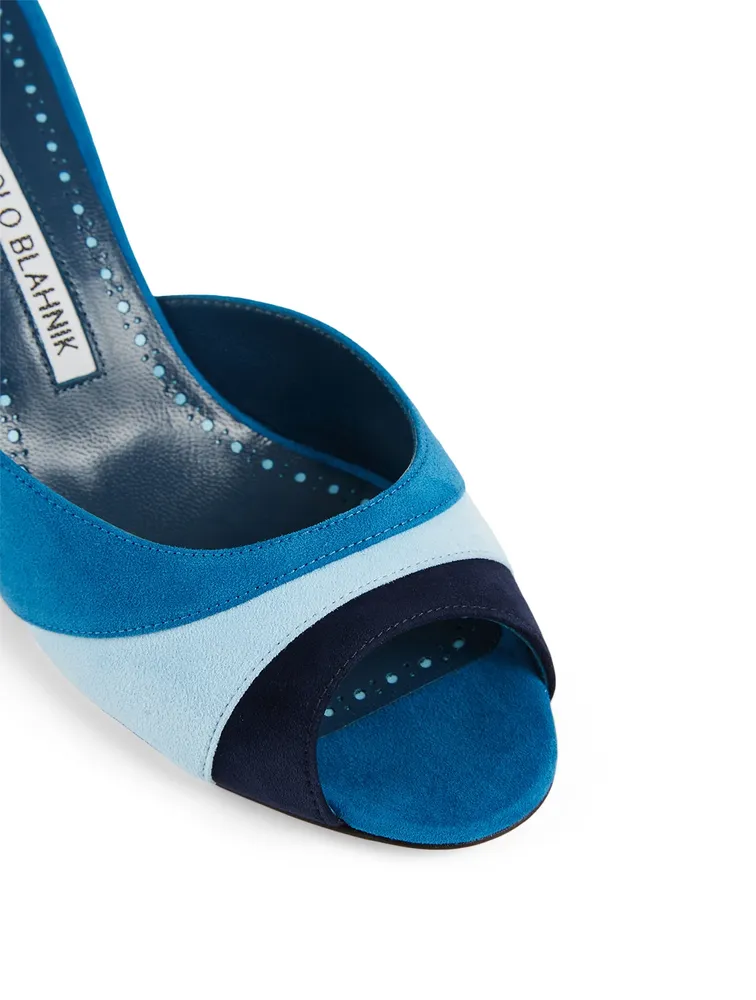 Apoyo Suede Heeled Mule Sandals