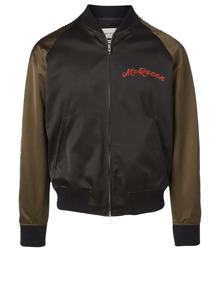 Cotton-Blend Bomber Jacket With Logo