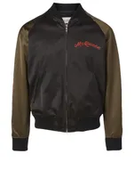 Cotton-Blend Bomber Jacket With Logo