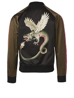 Cotton-Blend Bomber Jacket With Logo