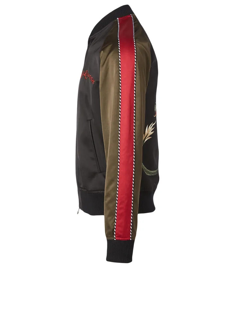 Cotton-Blend Bomber Jacket With Logo
