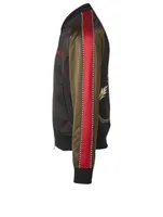 Cotton-Blend Bomber Jacket With Logo