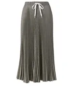 Wool-Blend Midi Skirt Prince Of Wales Check Print