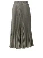Wool-Blend Midi Skirt Prince Of Wales Check Print