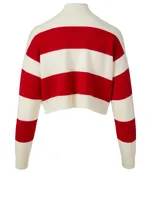 Wool Cherry Sweater Striped Print
