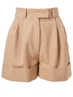 Wool Gabardine Shorts