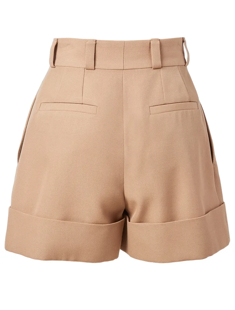 Wool Gabardine Shorts