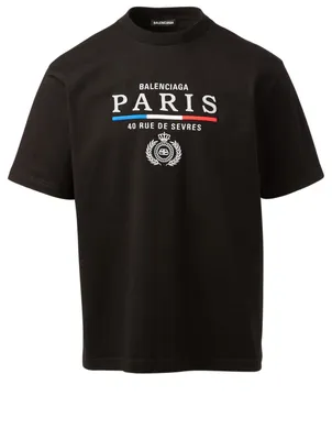 Paris Flag Cotton T-Shirt