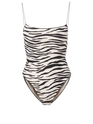 The C One-Piece Swimsuit Zebra Print