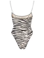 The C One-Piece Swimsuit Zebra Print