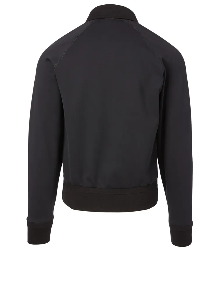 Cotton-Blend Zip Sweater
