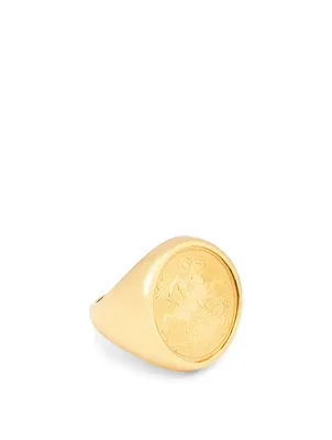 18K Goldplated Signet Ring