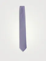 Silk Tie In Neat Print