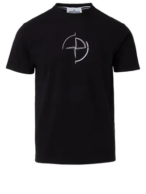 Cotton T-Shirt With Logo Back