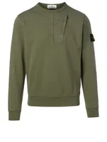 Cotton Sweatshirt With Zip Pocket