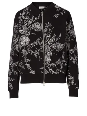 Haro Cotton Embroidered Bomber Jacket