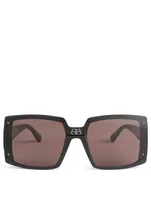 Shield Square Oversized Sunglasses