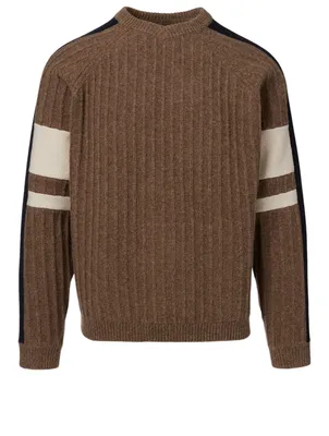 Wool-Blend Ribbed Sweater