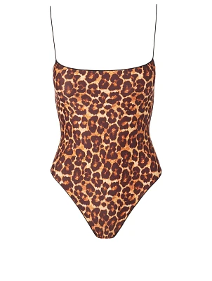 The C One-Piece Swimsuit Leopard Print