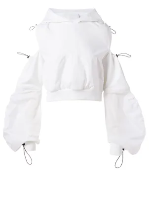 Humane Cropped Top With Hood