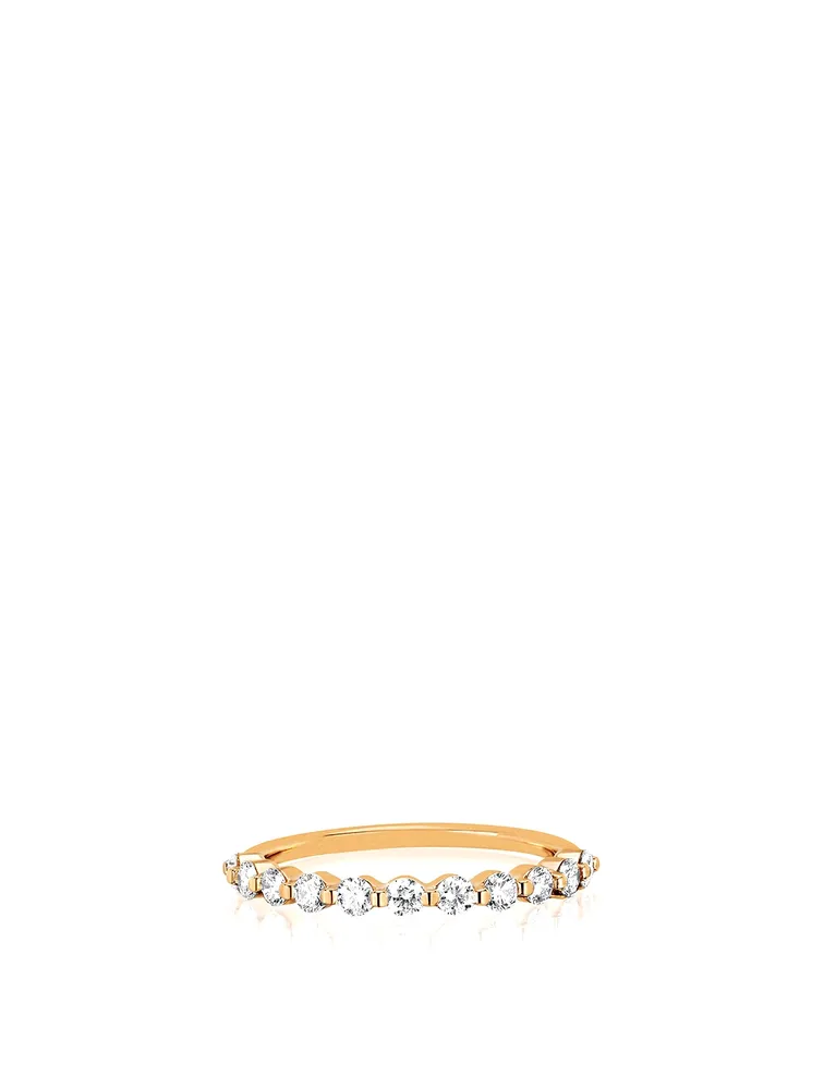 14K Gold Ring With Diamonds