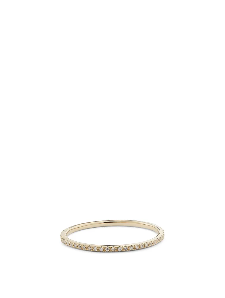 14K Gold Eternity Ring With Diamonds