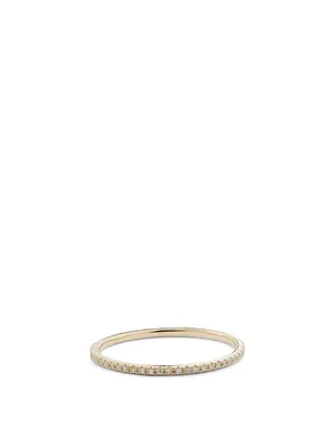 14K Gold Eternity Ring With Diamonds