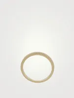 14K Gold Double Eternity Band Ring With Diamonds