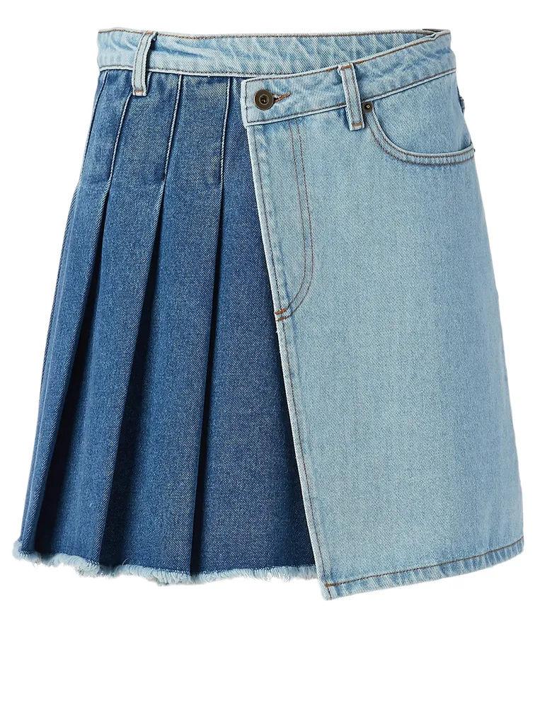 Maru Asymmetric Denim Skirt