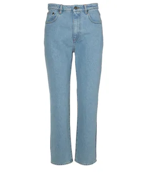 Ren Contrast High-Waisted Jeans