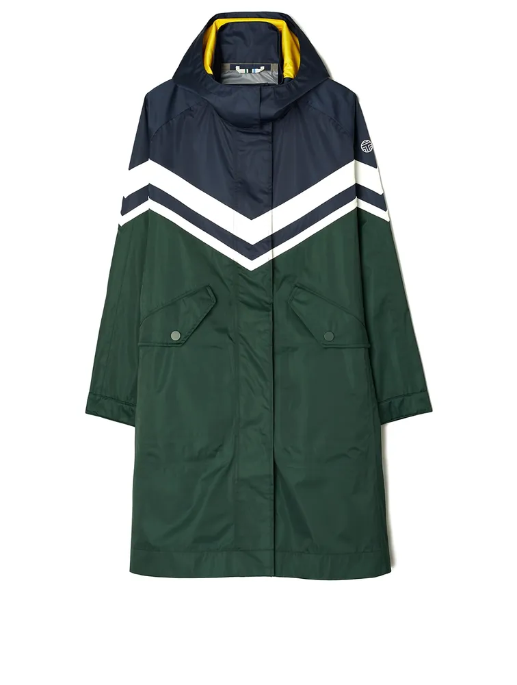 Performance Satin Chevron Parka